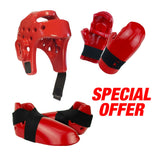 Foam Sparring Gear Set, Red