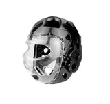 Head Guard, Foam, Full Face w/ Clear Shield, Black
