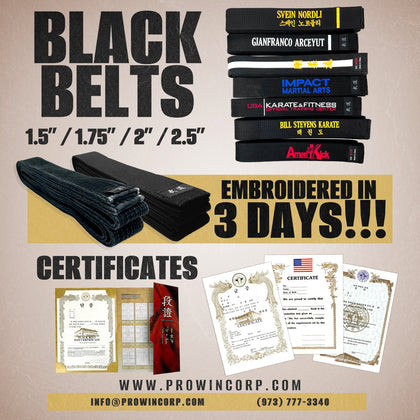 Certificates and Black Belts
