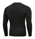 Compression Rash Guard, Long Sleeve, Black