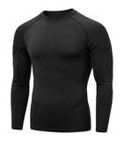 Compression Rash Guard, Long Sleeve, Black