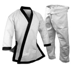 Tangsoodo Uniform, 10 oz., Medium Weight, Black Trim w/ Drawstring Waist