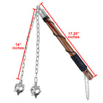 Mace- Metal Flail Mace, 2 Balls (KT-1865-2)