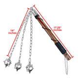 Mace- Metal Flail Mace, 3 Balls (KT-1865-3)