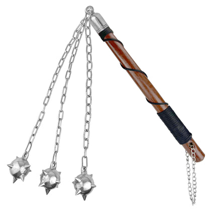 Mace- Metal Flail Mace, 3 Balls (KT-1865-3)