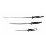 Sword- Metal, Samurai Swords 3pcs Set, Black (SW-68L4)