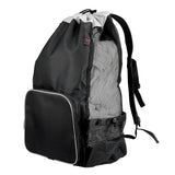 Varsity Backpack, Side Mesh, Black/White