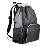 Varsity Backpack, Side Mesh, Black/White