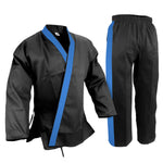 Custom Trimmed Lapel and Pants, Uniform,  Light Weight, Black