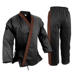 Custom Trimmed Lapel and Pants, Uniform,  Light Weight, Black