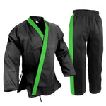 Custom Trimmed Lapel and Pants, Uniform,  Light Weight, Black