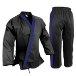 Custom Trimmed Lapel and Pants, Uniform,  Light Weight, Black