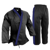 Custom Trimmed Lapel and Pants, Uniform,  Light Weight, Black