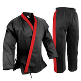 Custom Trimmed Lapel and Pants, Uniform,  Light Weight, Black