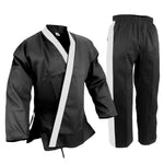 Custom Trimmed Lapel and Pants, Uniform,  Light Weight, Black