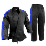 Custom Trimmed Sleeves and Pants, Uniform,  Light Weight, Black