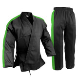 Custom Trimmed Sleeves and Pants, Uniform,  Light Weight, Black