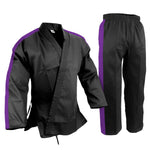 Custom Trimmed Sleeves and Pants, Uniform,  Light Weight, Black