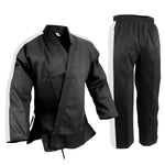 Custom Trimmed Sleeves and Pants, Uniform,  Light Weight, Black