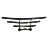 Sword- Metal, Shirasaya Swords 3pcs Set, Black (C-758BK_4)