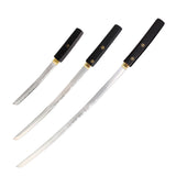 Sword- Metal, Shirasaya Swords 3pcs Set, Black (C-758BK_4)
