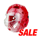 Head Guard, Foam, Full Face w/ Clear Shield, Red (Sale)