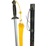 Sword- Metal, Taichi w/Wood Scabbard, Black, 38" (JS-106)