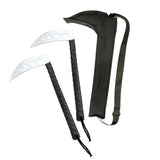 Kama, w/Holes, 12" Wrapped Handle, Black