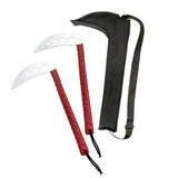 Kama, w/Holes, 12" Wrapped Handle, Red