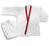 Tang Soo Do Uniform, 7.5 oz., Student Weight, Red Trim w/ Elastic Waist