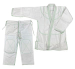 Jiu Jitsu Uniform, Gold Weave, White