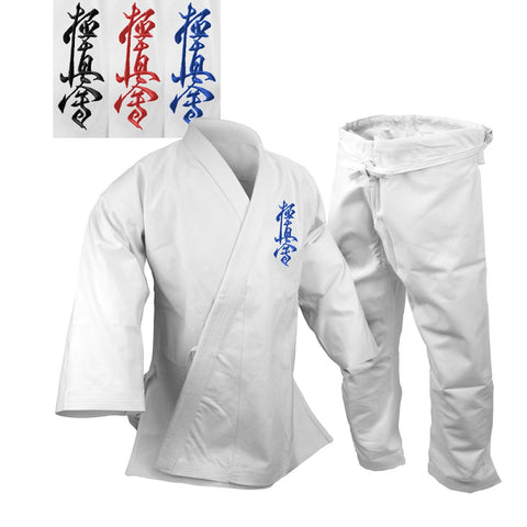 Karate Uniform, 14 oz. Ultra Heavy, White w/ Kyokushin Logo