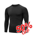 Compression Rash Guard, Long Sleeve, Black