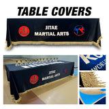Custom Embroidery Table Cover,  Premium Velvet with Tussle