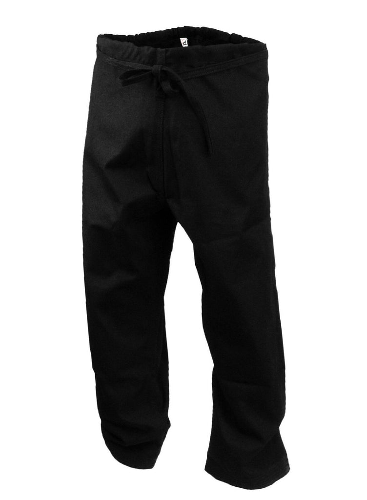 Pantaloni Karate Malino Fight Gear - Polycotone 7 Oz, Nero, Con Coulisse E Vita Alta - Foto 6