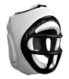 Head Gear w/Cage, Synthetic Leather, White