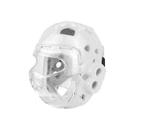 Head Guard, Foam, Full Face w/ Clear Shield, White