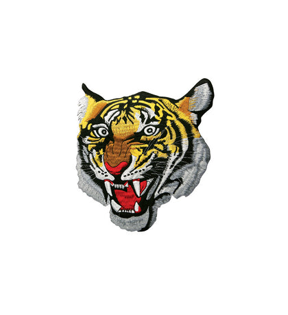 Patch, Animal, Tiger Head, Golden
